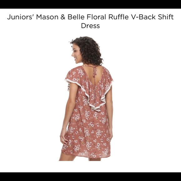RELISTED Juniors mason and belle v back dress NWT - Picture 2 of 2